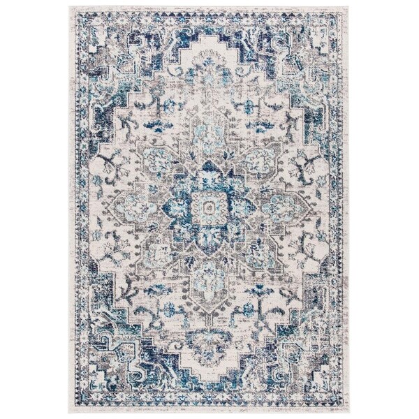 Safavieh 9 x 12 ft. Madison 400 Power Loomed Rectangle Area Rug Ivory & Grey MAD473C-9 - main